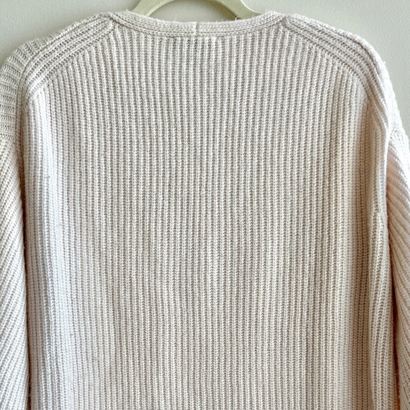 Ann Taylor Deep V-Neck Knit Sweater, Layering Sweater, Blush Pink, Size Medium - Picture 15 of 15